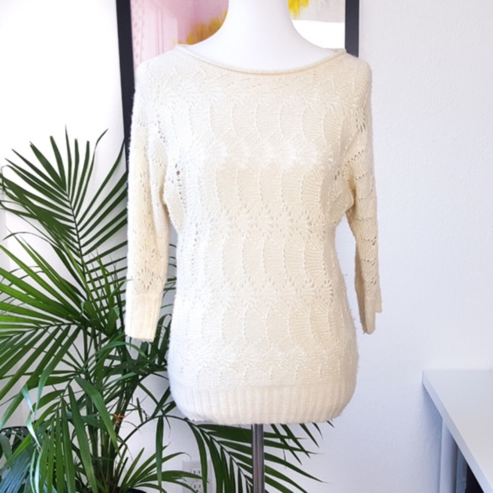 LC Lauren Conrad Open Weave Sweater